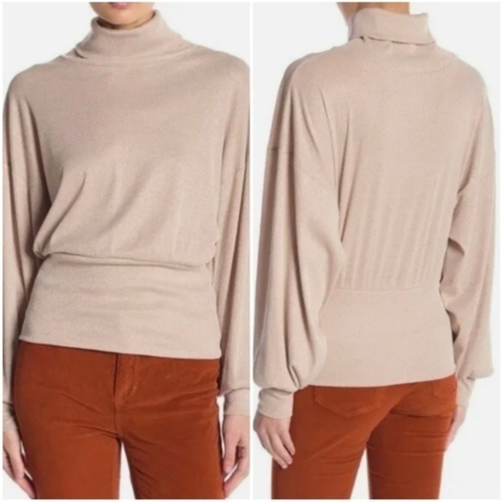 Free People Bishop Turtleneck Sweater Size Large